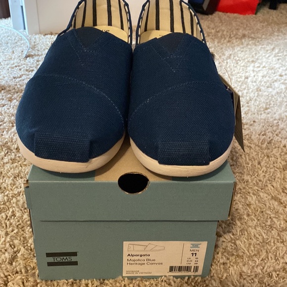 Brand New Size 11 Toms Blue Alpargata - Picture 3 of 3